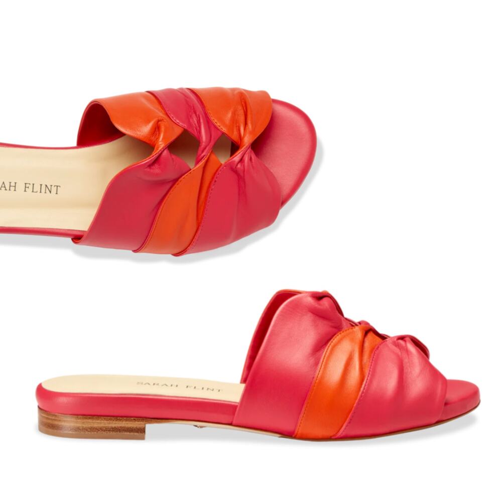 Sarah Flint Arabesque Slide Sandal Pink Nappa Size 6